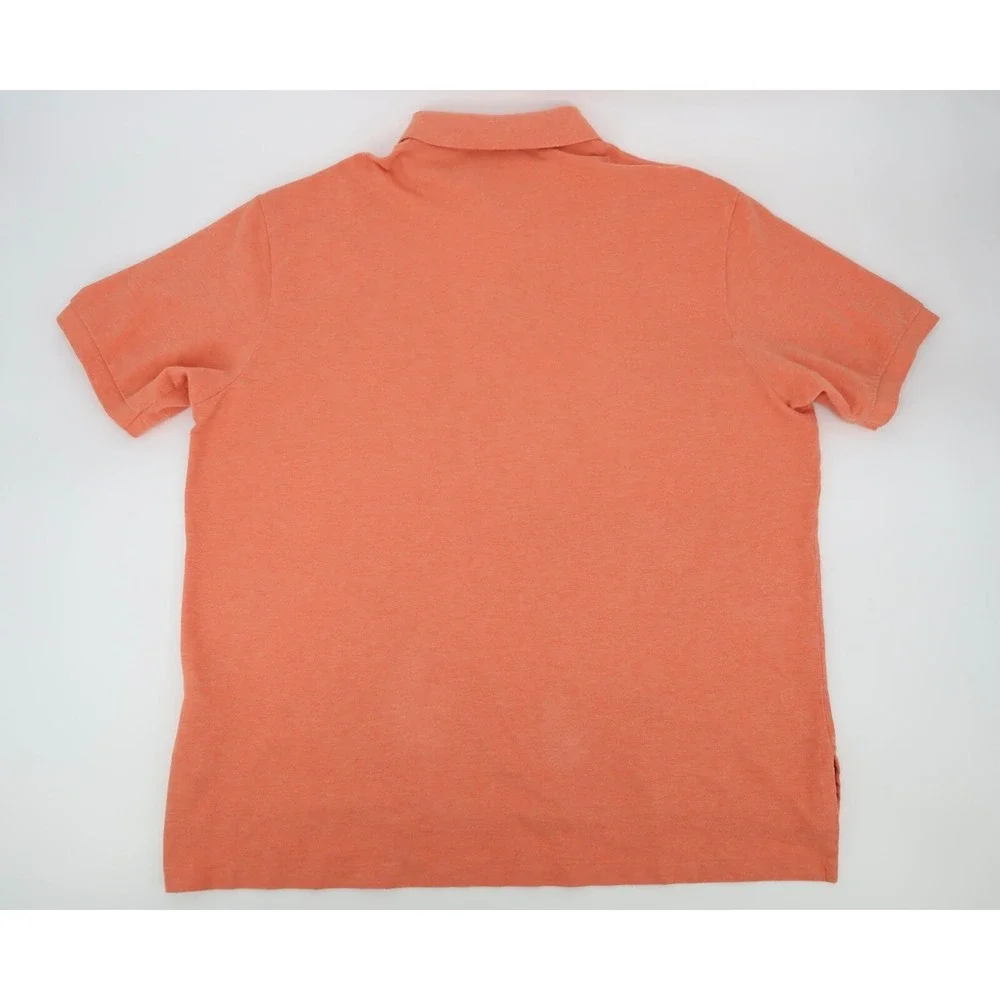 Polo Ralph Lauren Men's 2XB Orange Solid Short Sleeve Polo Pony Shirt 2X Big‎
